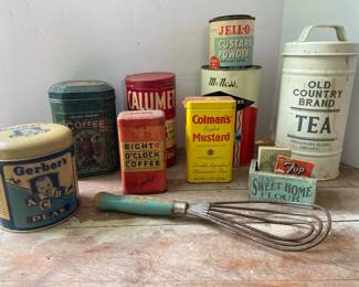 Vintage Kitchen Baking  Misc Tins