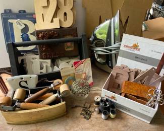 Artistic Wood and Pressed Board Letters Rollers w Shark Iron