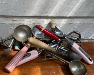 Vintage Hand Mixer And Ice Cream Scoops