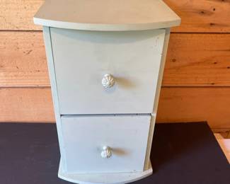 Two Drawer Storage Box Filled With Decorative Eggs