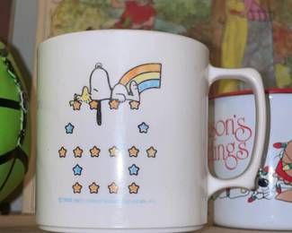 Vintage Snoopy Plastic Handled Mug