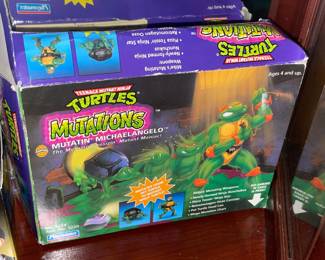 Vintage TMNT Mutations Mutatin' Michaelangelo Figure W/ Original Box