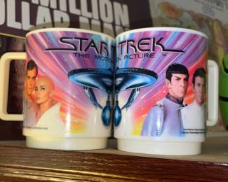 Vintage Star Trek The Motion Picture Plastic Mugs