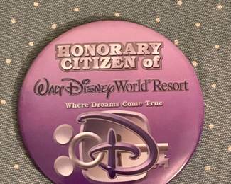 Walt Disney World Resort Honorary Citizen Button