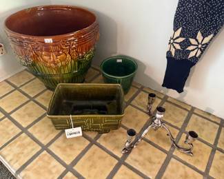 Planters, Candlestick Holder, Stone Pattern Planter