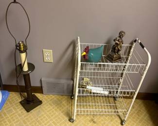 Metal Shelf, Table Lamp