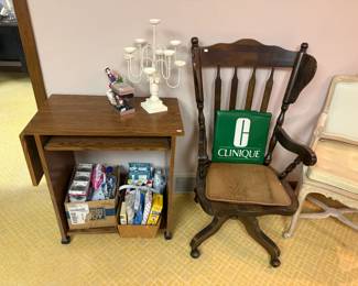 Wooden Side Table, Wooden Chair 