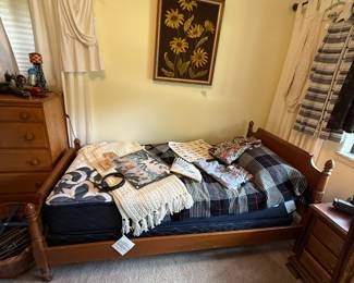 Twin Bed, Bedding, Wall Art