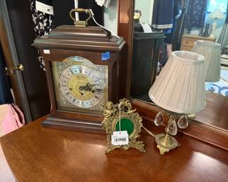 Brass Cherub Picture Frame, Mantle Clock