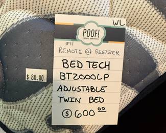 Bed Tech BT2000LP Adjustable Twin Bed