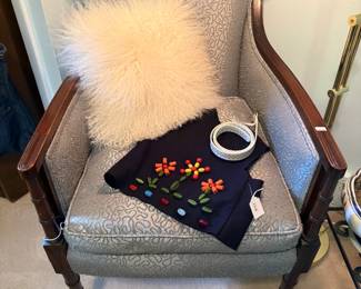 Accent Chair, Decorative Pillow, Clothing 