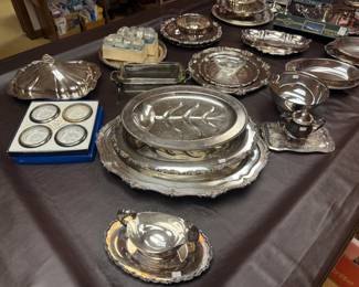 Vintage Silver-Plated Platters 