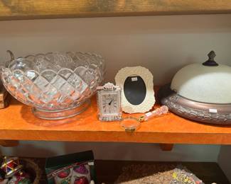 Crystal Bowl, Desk Clock, Picture Frame, Light Fixture 