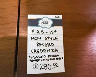 MCM Style Record Credenza 