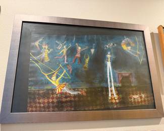 “Jump Rope” by American modernist artist, Robert M. Gatrell. Modernist and Surrealist.