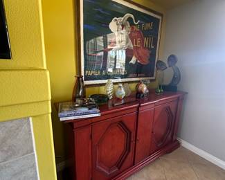 Red Lacquer Sideboard