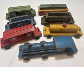 Wood Trains - Vintage