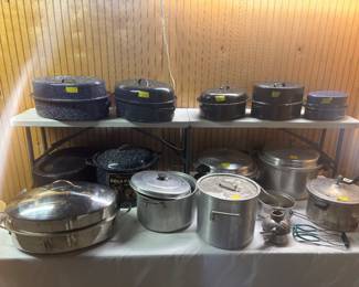 Roasters and Canning Pans and Pressure Cookers