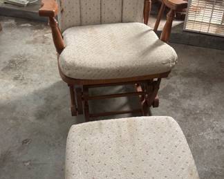 Platform Rocker with rocking foot stool