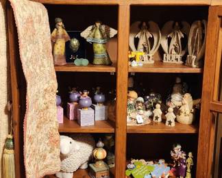 decorative cabinet, nativity, playful accents