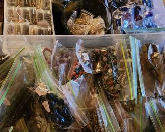 Beads, many gemstone styles