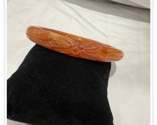 Carved bakelight bracelet