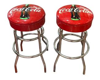 A Pair of Coca-Cola Barstools 