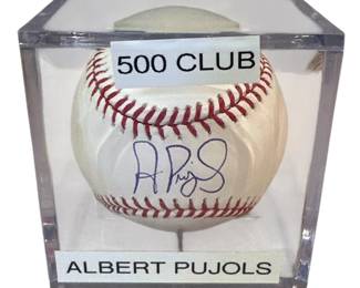 Authentic Autographed ALBERT PUJOLS Baseball 500 Home Run Club