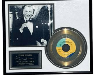 FRANK SINATRA "My Kind of Town" 24K Gold Plated Record w/ COA