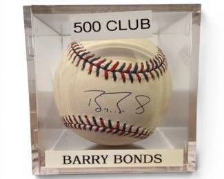Autographed BARRY BONDS Baseball, 500 Home Run Club, 1995 All Star Game Ball 