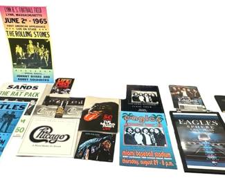 Collection of Rock & Roll Ephemera BEATLES, ROLLING STONES, EAGLES