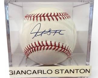 Autographed GIANCARLO STANTON Baseball 