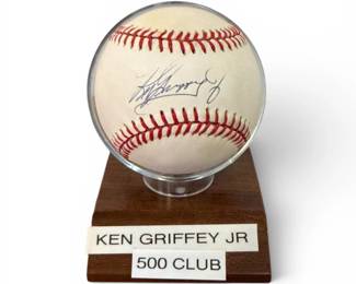 Autographed KEN GRIFFEY JR. Baseball, 500 Home Run Club