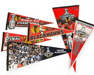 Collection Six Chicago Blackhawks Pennants