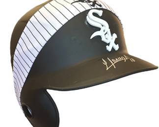 Chicago White Sox Yoan Moncada #10 Autograph Baseball Helmet