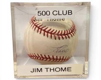 Autographed JIM THOME Baseball, 500 Home Run Club 