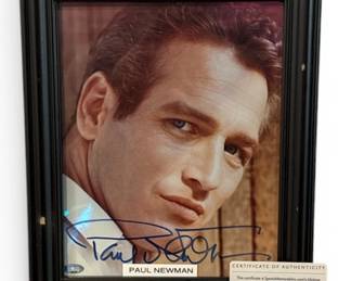 PAUL NEWMAN Autographed Photograph w/ COA