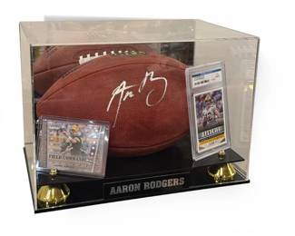 Authentic Autographed AARON RODGERS Green Bay Packers Football 