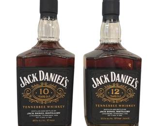 JACK DANIELS 10 and 12 Year Tennessee Whiskey