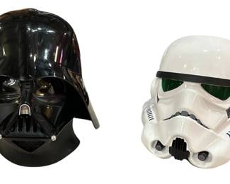 2 Lucas Films STAR WARS Masks, Stormtrooper w COA, Darth Vader 2015 
