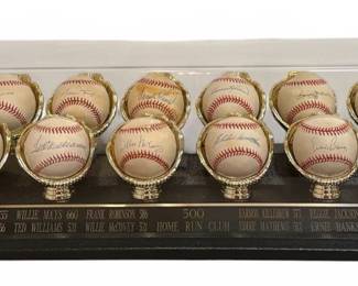 500 Home Run Club Baseball Collection (12), HANK AARON, MICKEY MANTLE, WILLIE MAYS, TED WILLIAMS, Field Of Dreams Authenticated