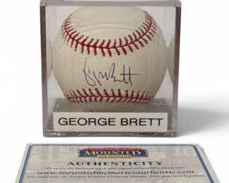 Autographed GEORGE BRETT Baseball w/ COA