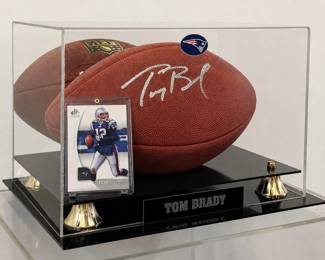 Autographed TOM BRADY New England Patriots Football