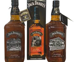 JACK DANIELS "Scenes From Lynchburg" No 7 Tennessee Whiskey Bottles