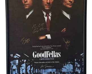 GOODFELLAS Cast and Director Signed Movie Poster, MARTIN SCORSESE