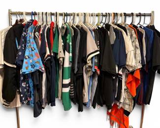 Large Collection Vintage and Contemporary Sports Jerseys, Shirts, and Collectibles