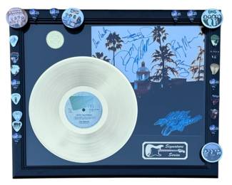 THE EAGLES "Hotel California" Gold Plated LP Record Display