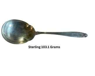 Vintage solid sterling silver cream soup spoon