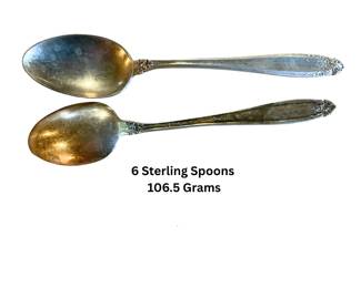 Large vintage solid sterling silver tablespoons