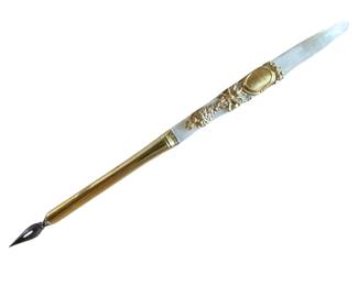 French antique MOP Dip Pen / Letter Opener